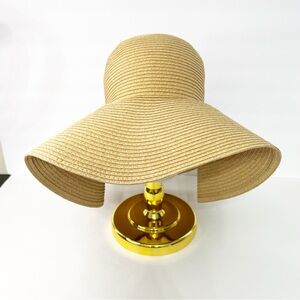 Old Navy Natural Straw Floppy Sun Hat | L/XL Beach Brim Hat